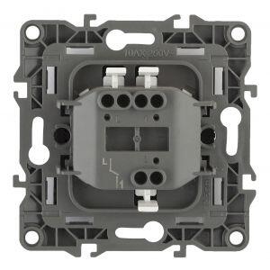 12-1001-05 ЭРА Выключатель, 10АХ-250В, IP20, без м.лапок, Эра12, антрацит (10/100/2500)