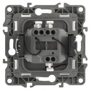 12-1102-02 ЭРА Выключатель с подсветкой, 10АХ-250В, IP20, Эра12, слоновая кость (10/100/3200)