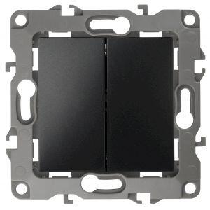 12-1104-05 ЭРА Выключатель двойной, 10АХ-250В, IP20, Эра12, антрацит (10/100/2500) 12-1104-05 ЭРА Выключатель двойной, 10АХ-250В, IP20, Эра12, антрацит (10/100/2500)