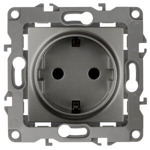 12-2101-12 ЭРА Розетка 2P+E Schuko, 16A-250В, IP20, Эра12, графит (10/100/2500) 12-2101-12 ЭРА Розетка 2P+E Schuko, 16A-250В, IP20, Эра12, графит (10/100/2500)