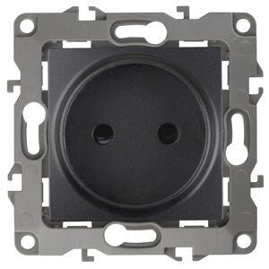 12-2105-05 ЭРА Розетка 2P, 16A-250В, IP20, Эра12, антрацит (10/100/3200)