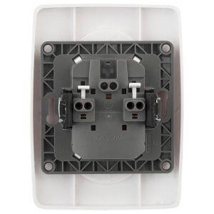 12-2107-01 ЭРА Розетка 2X2P, 16A-250В, IP20, Эра12, белый (10/100/1600)