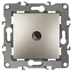 12-3101-04 ЭРА Розетка TV одиночная, IP20, Эра12, шампань (10/100/3200)