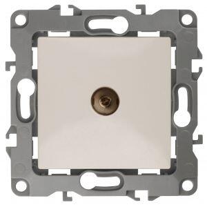 12-3102-02 ЭРА Розетка TV проходная, IP20, Эра12, слоновая кость (10/100/2100)