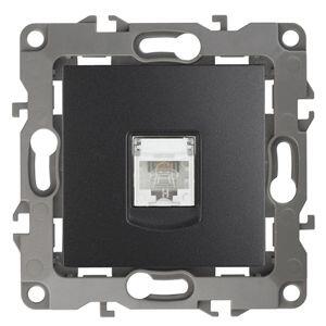 12-3105-05 ЭРА Розетка телефонная RJ11, IP20, Эра12, антрацит (10/100/2400) 12-3105-05 ЭРА Розетка телефонная RJ11, IP20, Эра12, антрацит (10/100/2400)