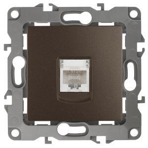12-3107-13 ЭРА Розетка информационная RJ45, IP20, Эра12, бронза (10/100/3200) 12-3107-13 ЭРА Розетка информационная RJ45, IP20, Эра12, бронза (10/100/3200)