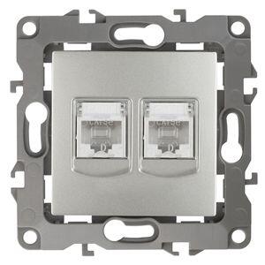 12-3108-03 ЭРА Розетка информационная двойная 2XRJ45, IP20, Эра12, алюминий (10/100/2500) 12-3108-03 ЭРА Розетка информационная двойная 2XRJ45, IP20, Эра12, алюминий (10/100/2500)