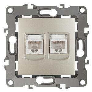12-3108-04 ЭРА Розетка информационная двойная 2XRJ45, IP20, Эра12, шампань (10/100/2500) 12-3108-04 ЭРА Розетка информационная двойная 2XRJ45, IP20, Эра12, шампань (10/100/2500)
