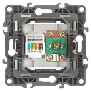 12-3110-13 ЭРА Розетка комбинированная RJ45+TV, IP20, Эра12, бронза (10/100/3200)