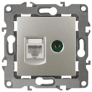 12-3110-15 ЭРА Розетка комбинированная RJ45+TV, IP20, Эра12, перламутр (10/100/3200) 12-3110-15 ЭРА Розетка комбинированная RJ45+TV, IP20, Эра12, перламутр (10/100/3200)