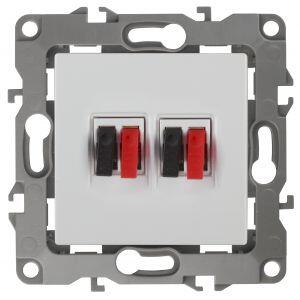 12-3112-01 ЭРА Розетка аудио двойная, IP20, Эра12, белый (10/100/3200)