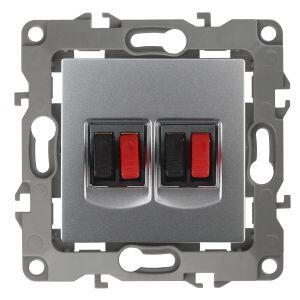 12-3112-03 ЭРА Розетка аудио двойная, IP20, Эра12, алюминий (10/100/2100) 12-3112-03 ЭРА Розетка аудио двойная, IP20, Эра12, алюминий (10/100/2100)