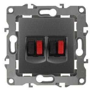 12-3112-12 ЭРА Розетка аудио двойная, IP20, Эра12, графит (10/100/3200) 12-3112-12 ЭРА Розетка аудио двойная, IP20, Эра12, графит (10/100/3200)