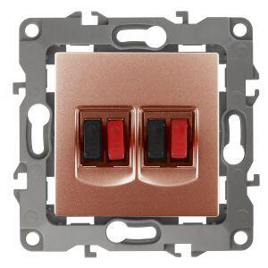 12-3112-14 ЭРА Розетка аудио двойная, IP20, Эра12, медь (10/100/3200)