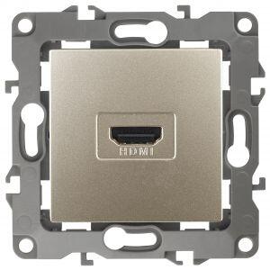 12-3114-04 ЭРА Розетка HDMI, IP20, Эра12, шампань (10/100/3200)