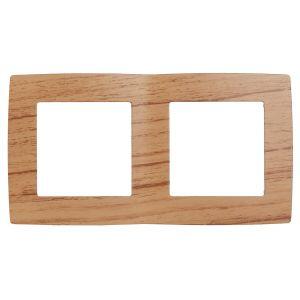 12-5002-09 ЭРА Рамка на 2 поста, Эра12, дуб (10/100/3000)