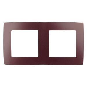 12-5002-25 ЭРА Рамка на 2 поста, Эра12, бордо (10/100/2500)