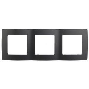 12-5003-05 ЭРА Рамка на 3 поста, Эра12, антрацит (15/150/3600)
