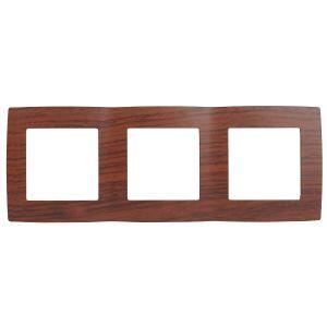 12-5003-08 ЭРА Рамка на 3 поста, Эра12, вишня (15/150/2400)
