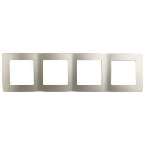 12-5004-04 ЭРА Рамка на 4 поста, Эра12, шампань (10/100/2000)