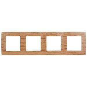 12-5004-09 ЭРА Рамка на 4 поста, Эра12, дуб (10/100/2400)