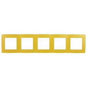 12-5005-21 ЭРА Рамка на 5 постов, Эра12, жёлтый (10/100/1600)