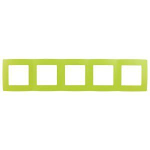 12-5005-26 ЭРА Рамка на 5 постов, Эра12, лайм (10/100/1600)