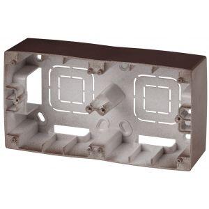 12-6102-13 ЭРА Коробка наклад. монтажа 2 поста, Эра12, бронза (10/100/1200)