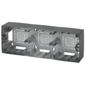 12-6103-05 ЭРА Коробка наклад. монтажа 3 поста, Эра12, антрацит (5/50/600)