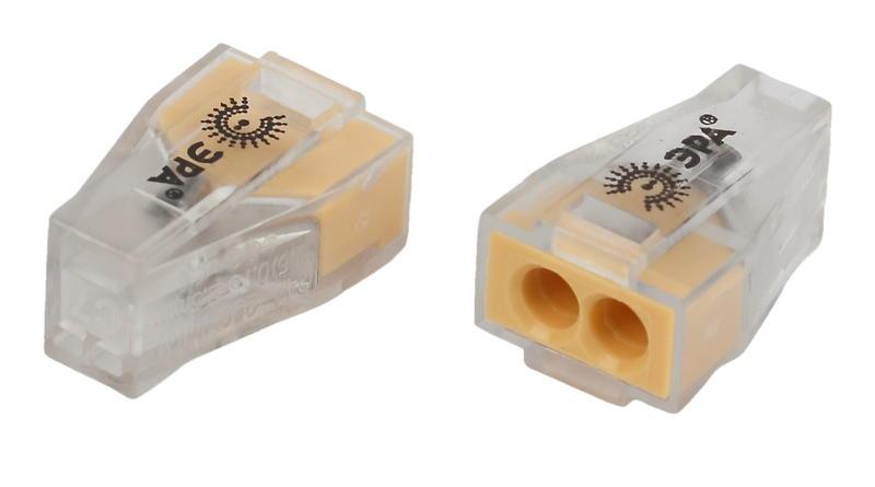 Клемма ЭРА NO-225-363 быстрозажимная 773-602 прозрачная 2-проводная 0.75-4.0 мм2 (упаковка 50 шт.)