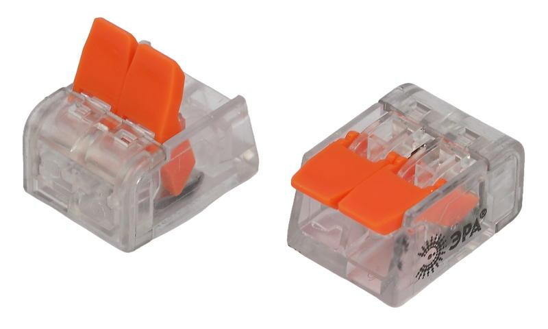 Клемма ЭРА NO-225-428 универсальная 221-412 компактная с рычагами 2-проводная 0.2-4 мм2 (упаковка 4 шт.)