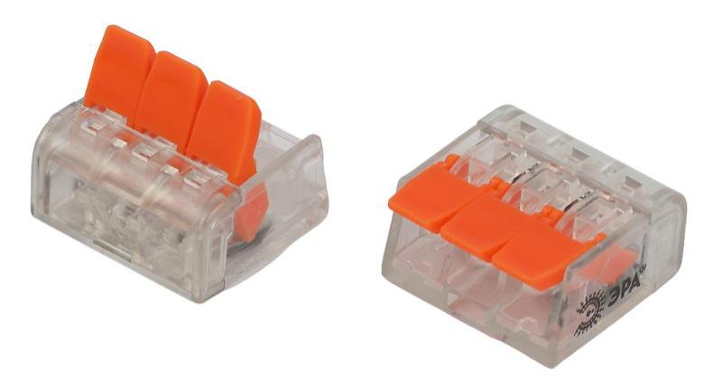 Клемма ЭРА NO-225-350 универсальная 221-413 компактная с рычагами 3-проводная 0.2-4 мм2 упаковка 50 шт Клемма ЭРА NO-225-350 универсальная 221-413 компактная с рычагами 3-проводная 0.2-4 мм2 упаковка 50 шт