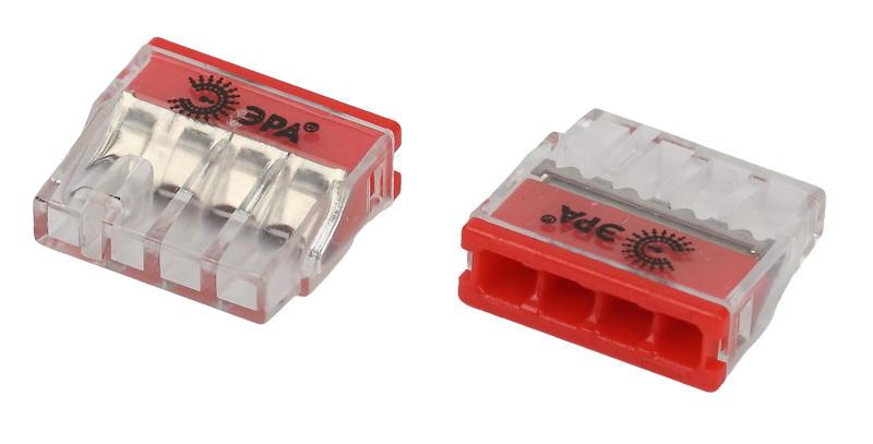 Клемма ЭРА NO-225-434 быстрозажимная 2273-204 компактная 4-проводная 0.2-2.5 мм2 (упаковка 4 шт.) Клемма ЭРА NO-225-434 быстрозажимная 2273-204 компактная 4-проводная 0.2-2.5 мм2 (упаковка 4 шт.)