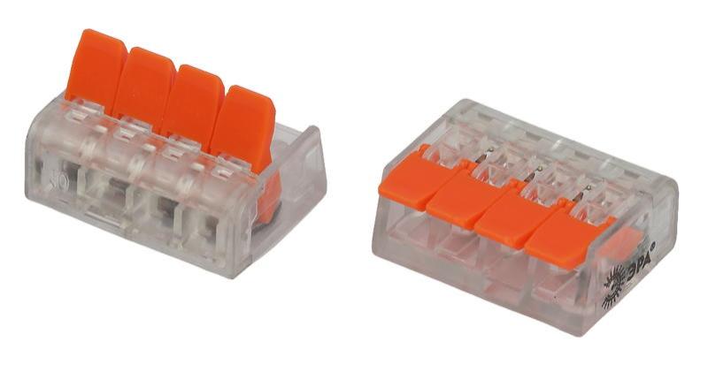 Клемма ЭРА NO-225-351 универсальная 221-414 компактная с рычагами 4-проводная 0.2-4 мм2 (упаковка 20 шт.) Клемма ЭРА NO-225-351 универсальная 221-414 компактная с рычагами 4-проводная 0.2-4 мм2 (упаковка 20 шт.)