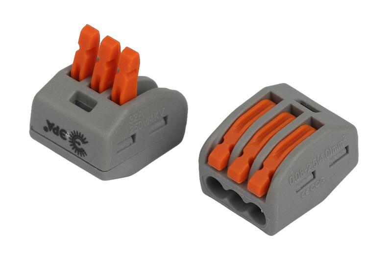 Клемма ЭРА NO-225-346 универсальная 222-413 с рычагами 3-проводная 0.08-2.5/4 мм2 (упаковка 100 шт.) Клемма ЭРА NO-225-346 универсальная 222-413 с рычагами 3-проводная 0.08-2.5/4 мм2 (упаковка 100 шт.)