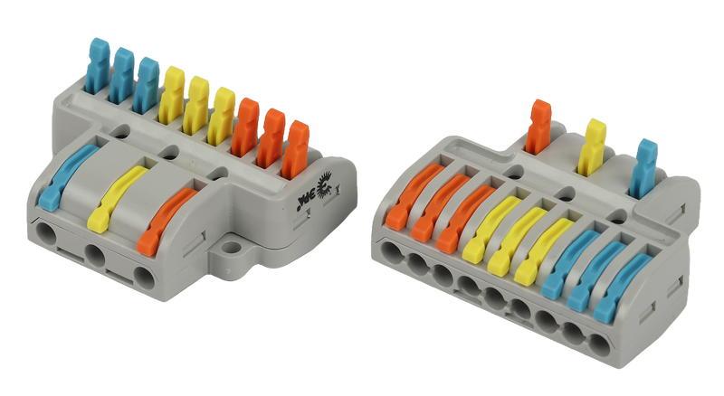 Клемма ЭРА NO-225-409 проходная разветвительная 222-4139 с рычагами 3/9 полюсов 0.08-2.5/4 мм2 (упаковка 10 шт.)
