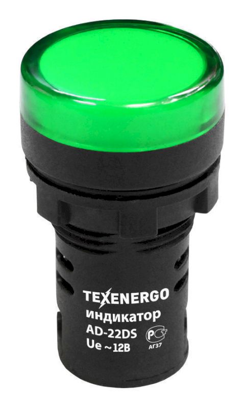 Арматура светосигнальная AD22DS(LED) 12В AC/DC d22 зеленая Texenergo Арматура светосигнальная AD22DS(LED) 12В AC/DC d22 зеленая Texenergo