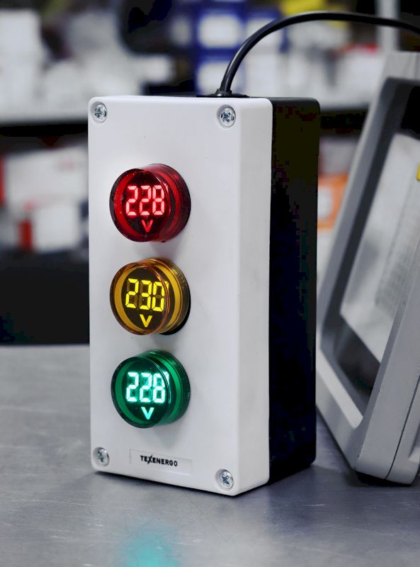 Арматура светосигнальная ИЛ16-22 с индикацией напряжения 70-500В желтая