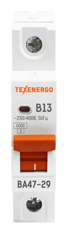 Автоматический выключатель ВА 4729 1п   13А   6кА Texenergo хар-ка B