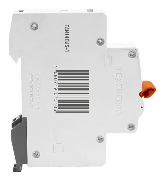 Автоматический выключатель ВА 4729 1п 25А 6кА Texenergo хар-ка D Автоматический выключатель ВА 4729 1п 25А 6кА Texenergo хар-ка D