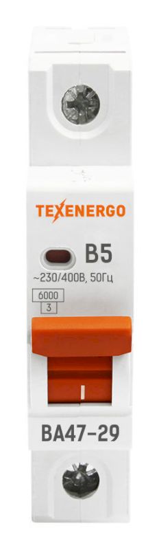 Автоматический выключатель ВА 4729 1п    5А    6кА Texenergo хар-ка B