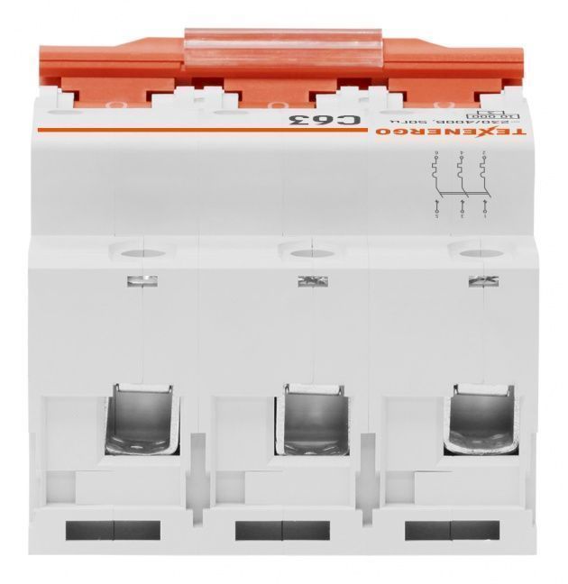 Автоматический выключатель ВА47-100 3п   63А  10кА Texenergo хар-ка С