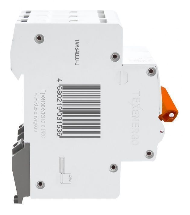 Автоматический выключатель ВА47-29 3п   10А   6кА Texenergo хар-ка D