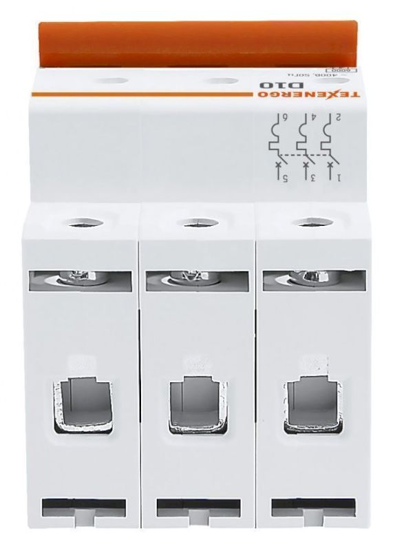 Автоматический выключатель ВА47-29 3п   10А   6кА Texenergo хар-ка D