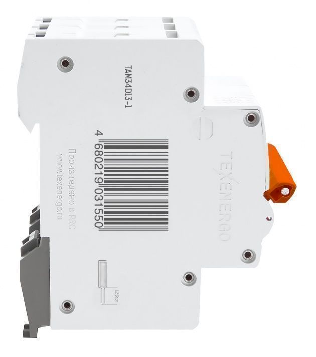 Автоматический выключатель ВА47-29 3п 13А 6кА Texenergo хар-ка D Автоматический выключатель ВА47-29 3п 13А 6кА Texenergo хар-ка D