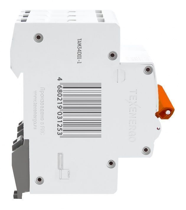 Автоматический выключатель ВА47-29 3п    1А    6кА Texenergo хар-ка D