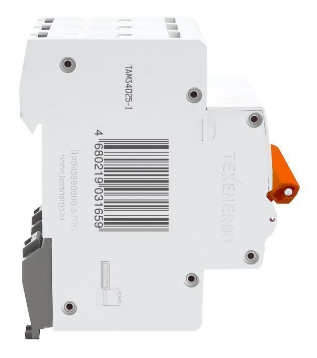 Автоматический выключатель ВА47-29 3п   25А   6кА Texenergo хар-ка D