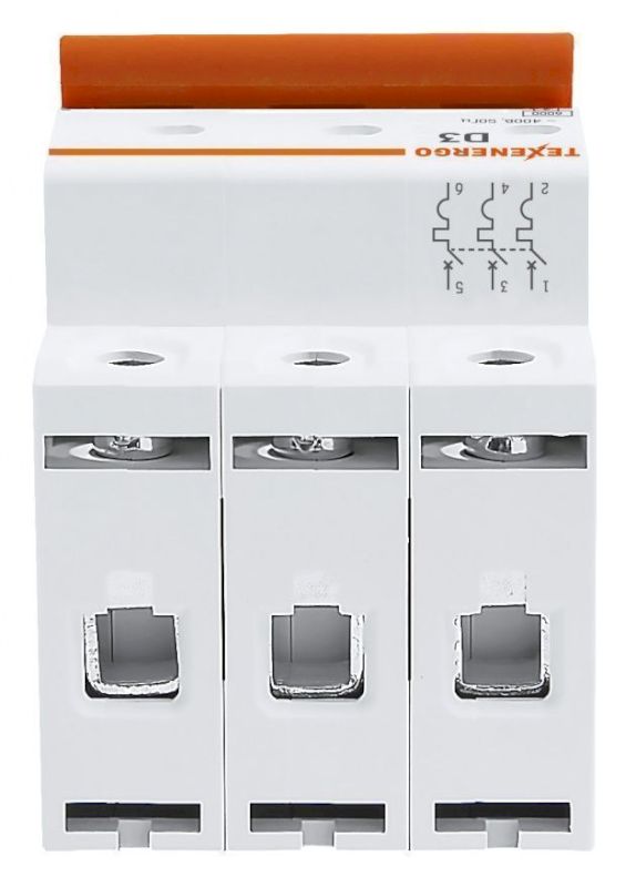 Автоматический выключатель ВА47-29 3п    3А    6кА Texenergo хар-ка D