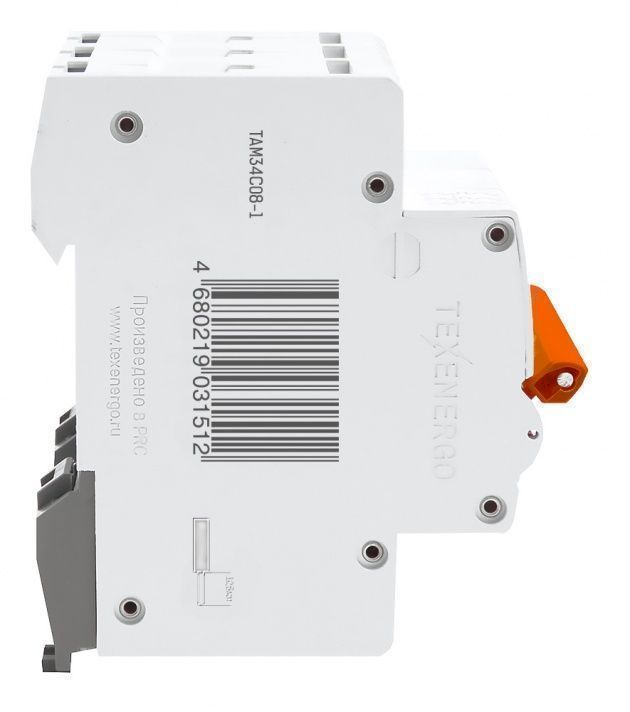 Автоматический выключатель ВА47-29 3п    8А    6кА Texenergo хар-ка С