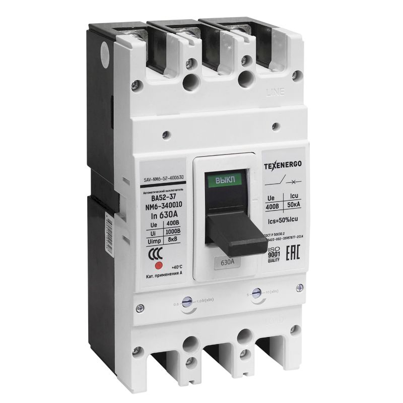 Автоматический выключатель ВА52-37 NM6-340010 630А Texenergo